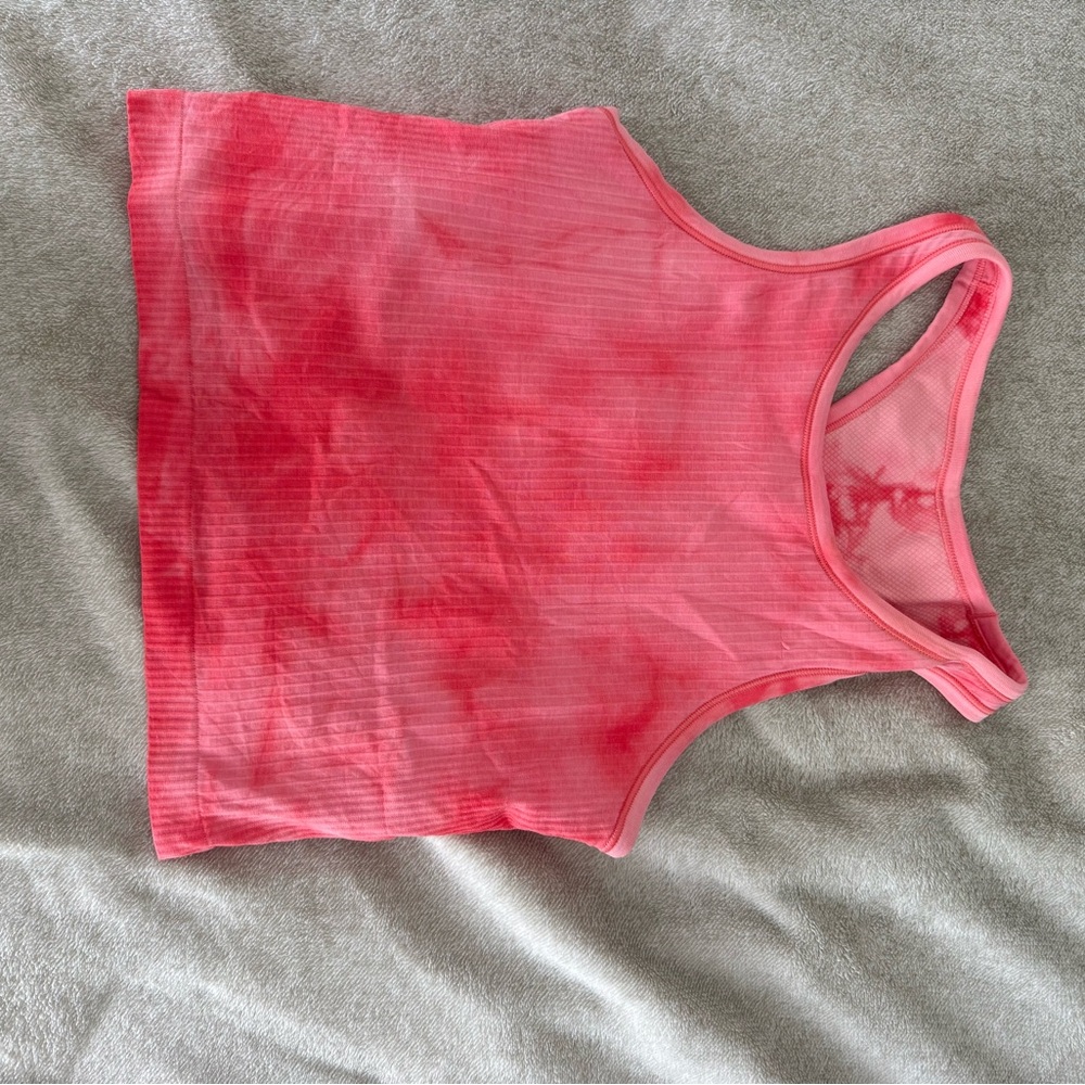 lululemon athletica Pink Tie-Dye Ribbed Tank Top